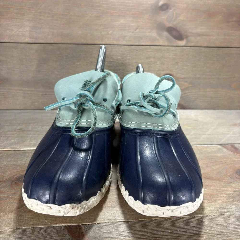 Ll bean moc boots womens size 7 shoes blue green waterproof snow shoes